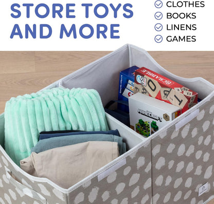 Toy Chest for Kids - Large Storage Chests with Detachable Organizer and Flip-Top Lid